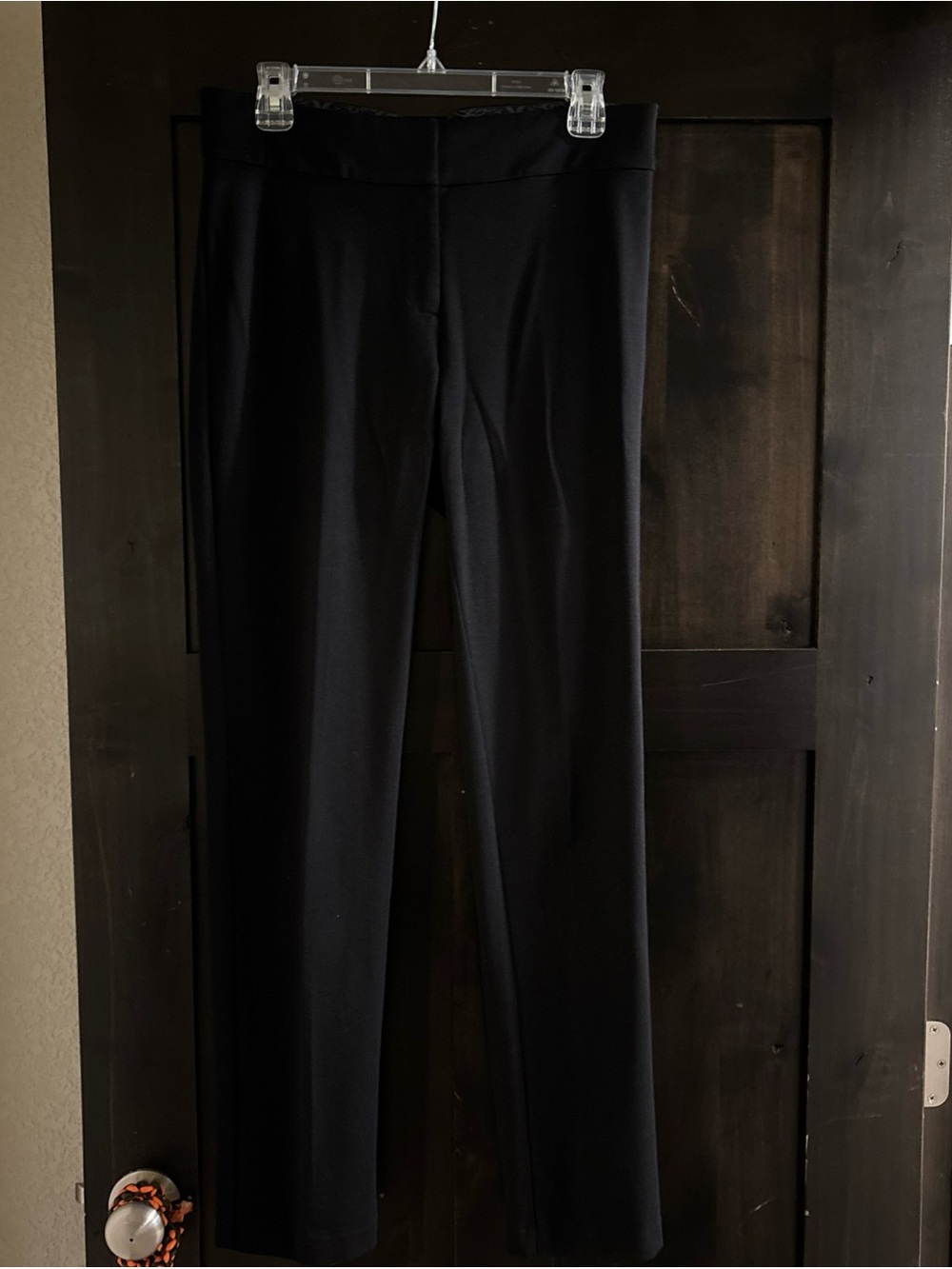 Peter Nygard Womens Black Straight Leg Dress Pants Size 8 Stretch In Waist